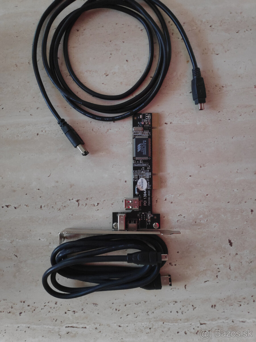 Firewire 1394A PCI karta + 2x kabel