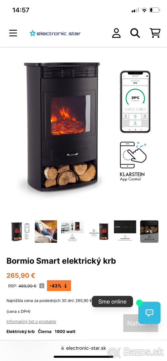 Elektricky krb Bormio Smart Klarstein