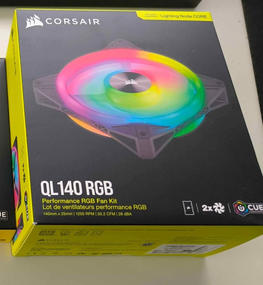 Predam Corsair iCUE QL140 RGB 140 mm PWM Dual Fan Kit