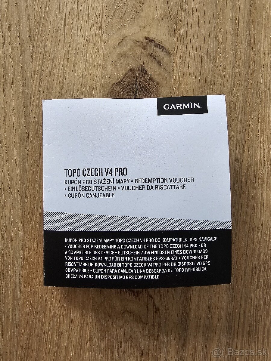 Garmin Topo Czech V4 PRO VOUCHER