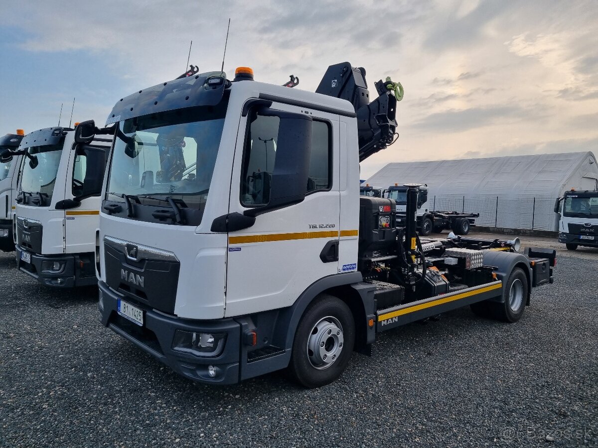 MAN TGL 12.220  NOSIČ KONTEJNERU + RUKA HIAB 118