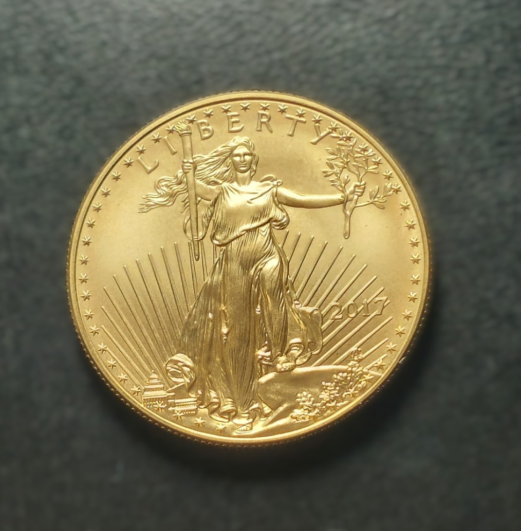 Zlatá invest minca, mince, American Eagle 1 oz, r. 2017