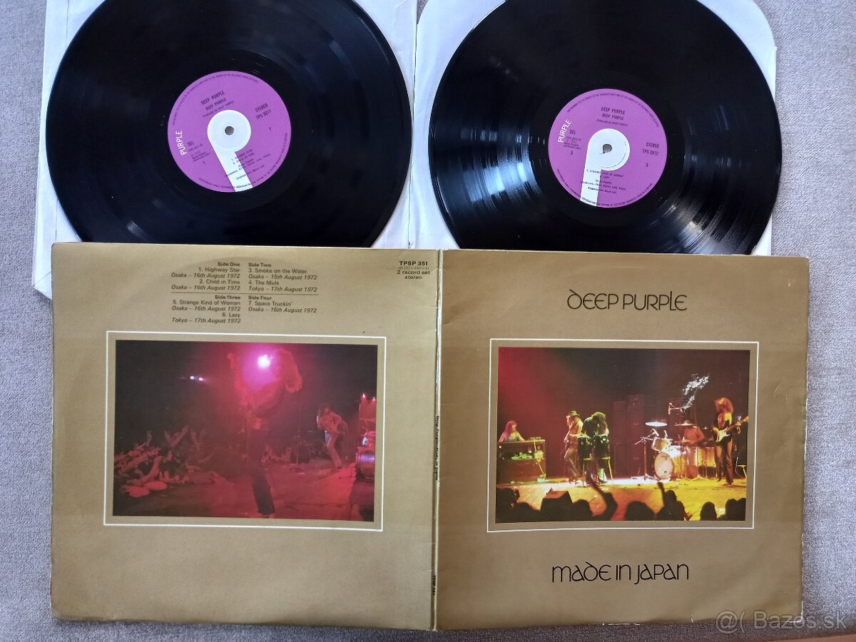 DEEP PURPLE “2LP Made in Japan /Purple 1972/rozkl. ob,  viny