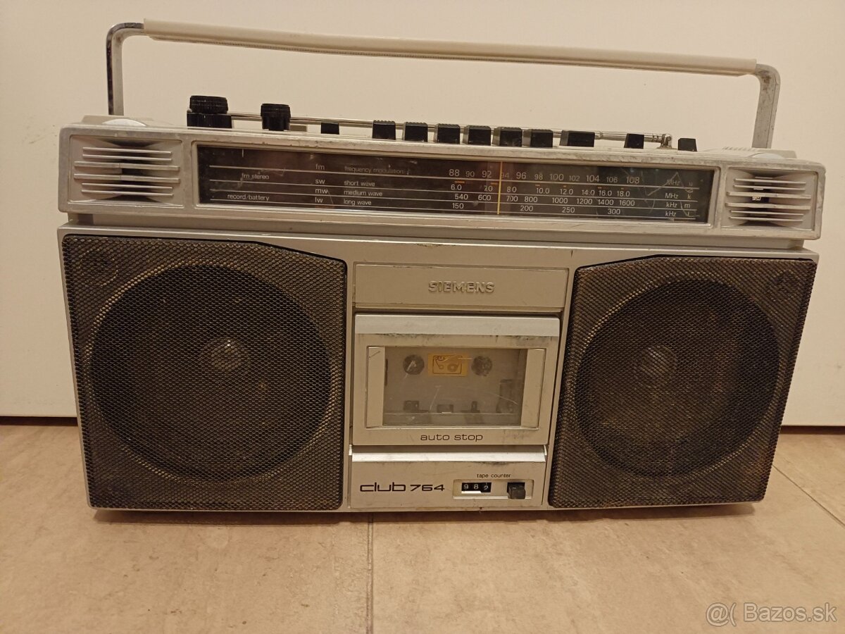 Siemens club 764 radiomagnetofon boombox retro kazeťák