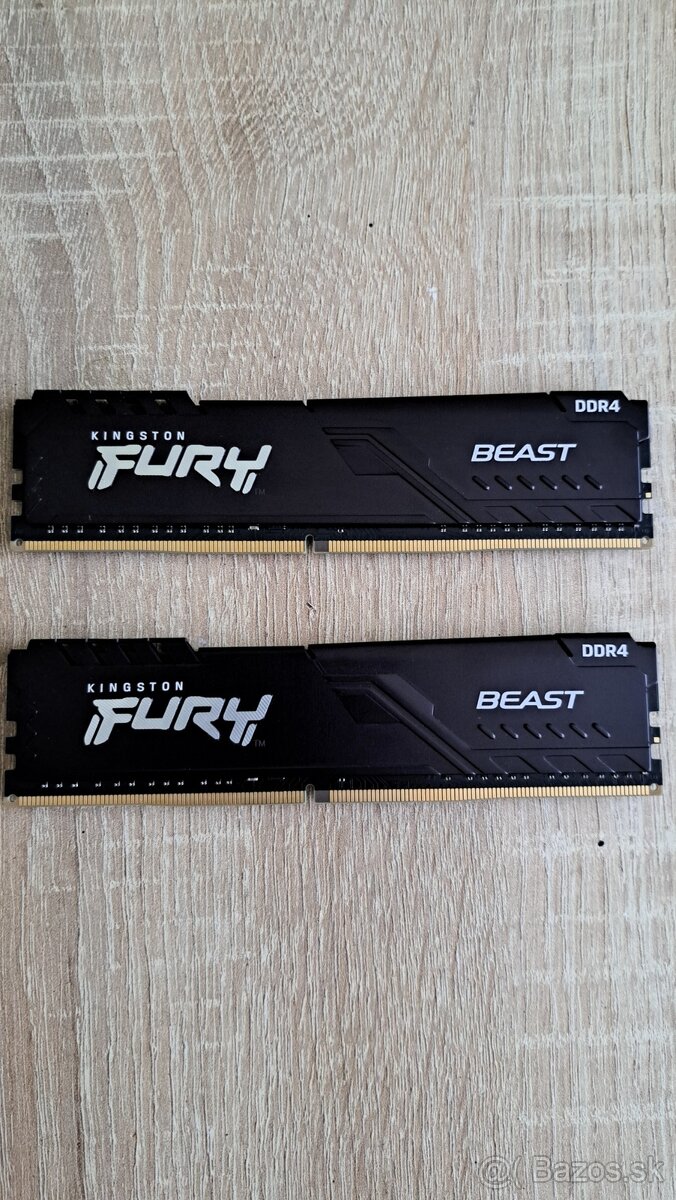 Kingston FURY 16gb (2x8gb) DDR4 2666MHz CL16 Beast black