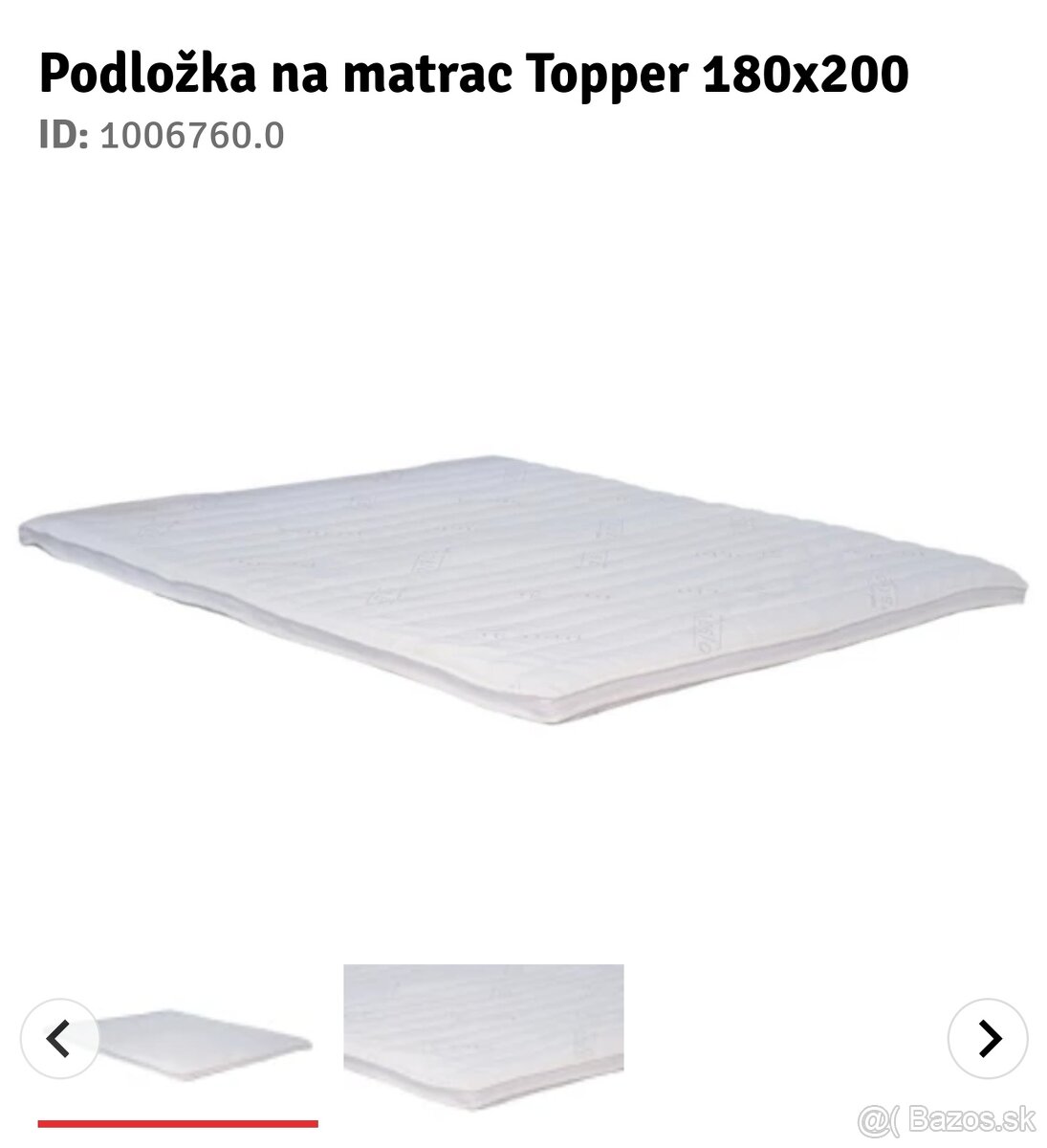 Topper podlozka na matrac 180x200cm