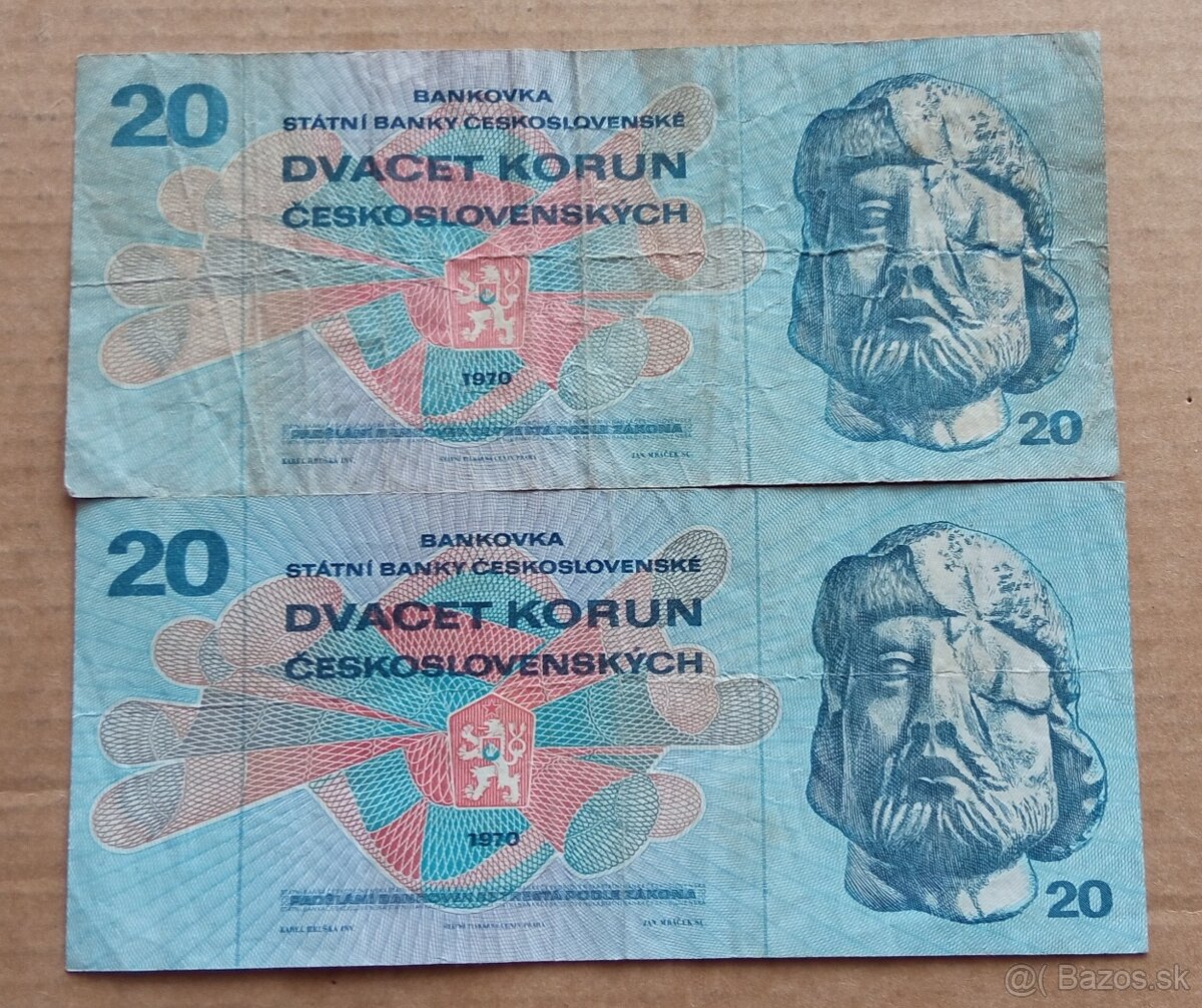 20 kčs 1970