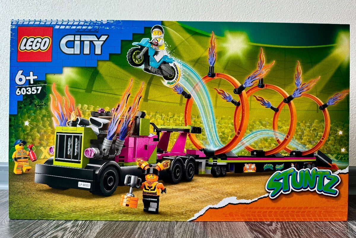 Lego 60357 City Kaskadérska výzva nákladné auto a ohnivé ráf