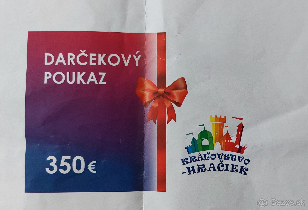 Predám darčekovú poukážku do Kraľovstvo hračiek