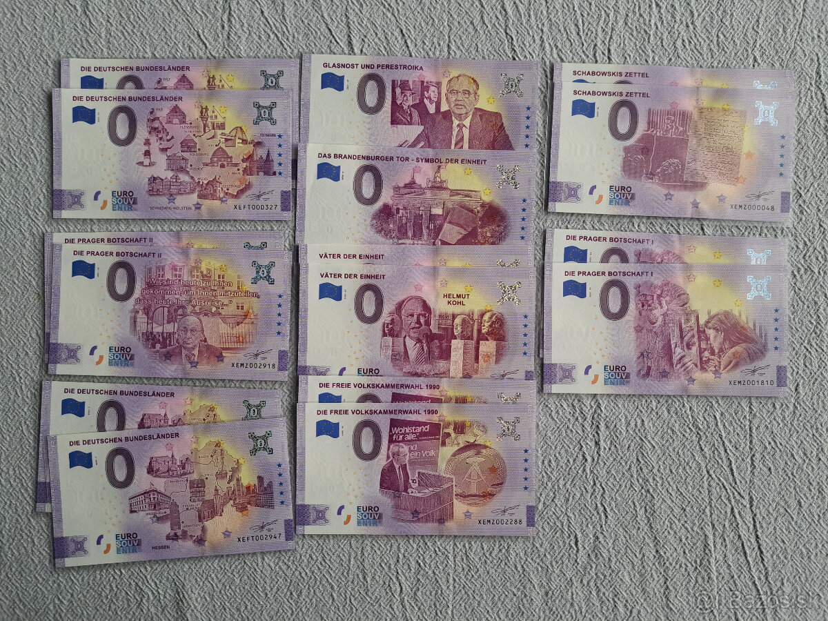 0 Euro bankovky / nula euro bankovky