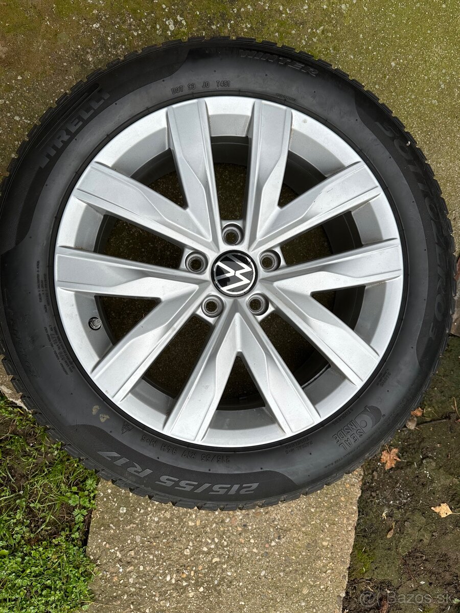 Predam disky a pneumatiky 215 55 r17 5x112 volkswagen