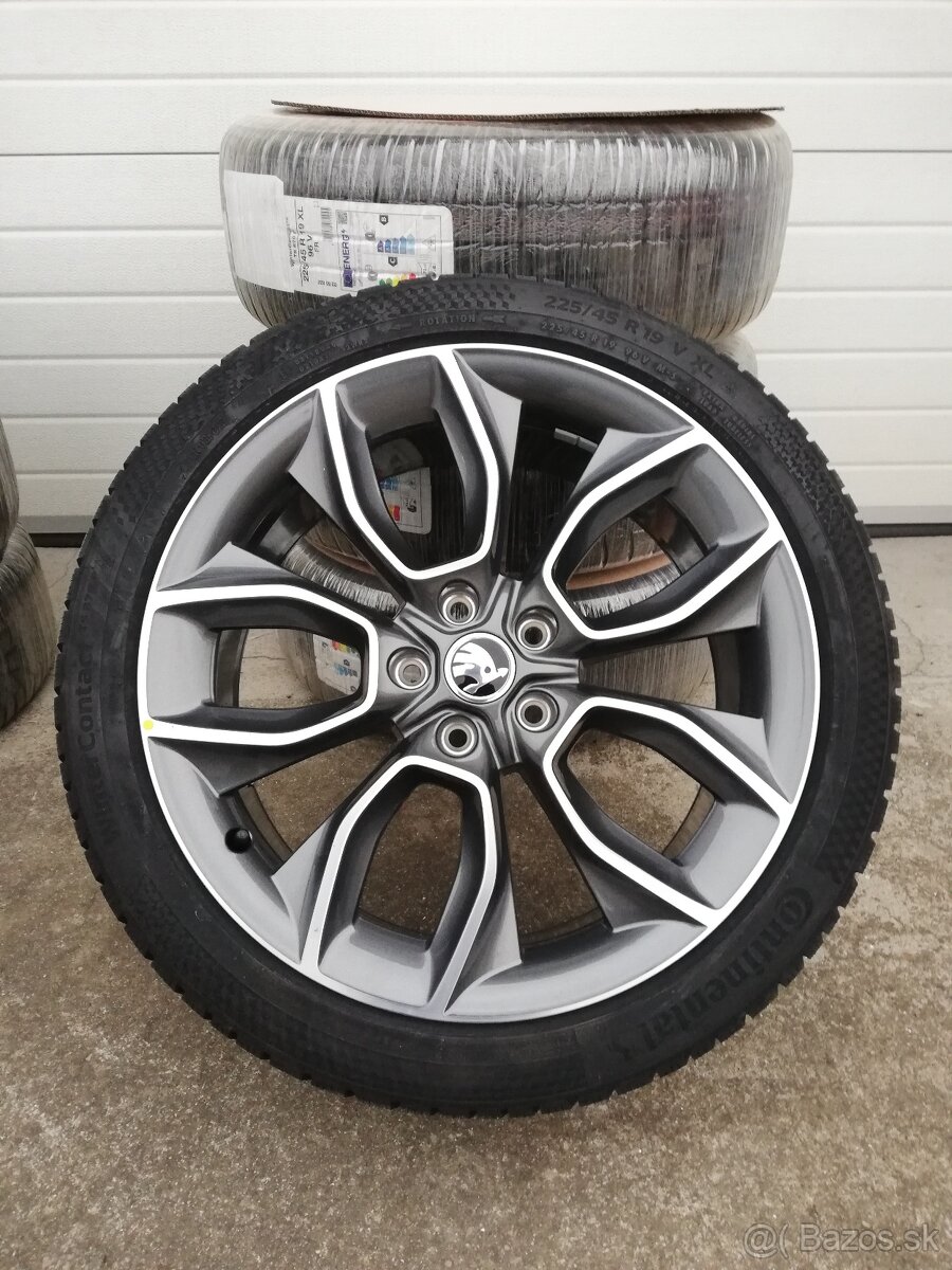 Alu disky 5x112 r19 zimné pneumatiky 225/45 r19 nepoužité