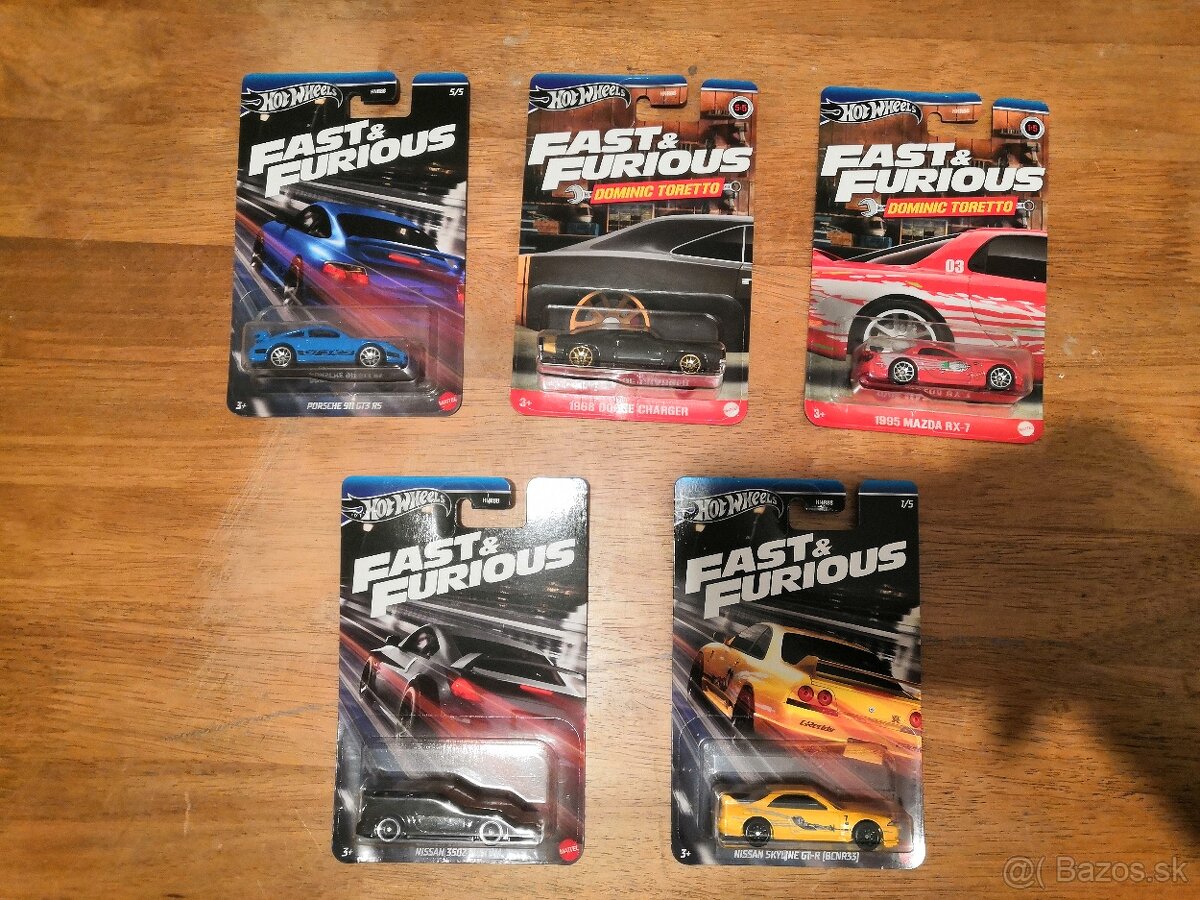 Hot wheels autíčka fast and furious 5ks