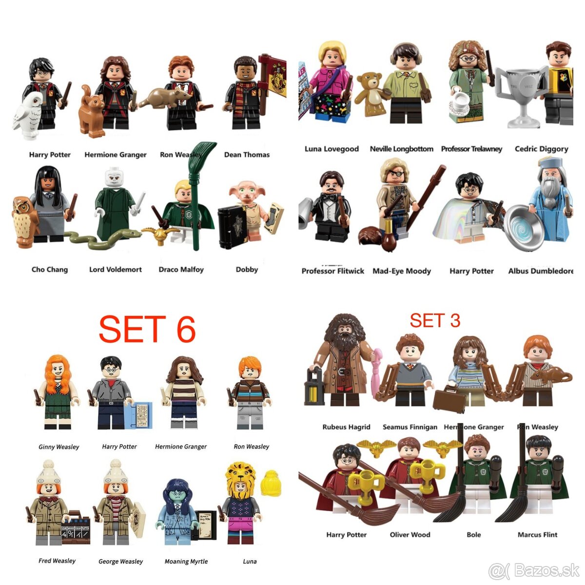 Rôzne figúrky Harry Potter (8ks) typ lego - nove