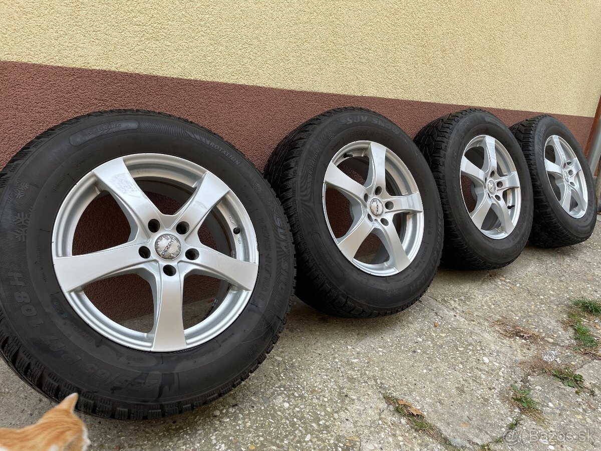 Obuté Alu disky 5x112 R17 zimné pneumatiky.