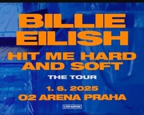 2 lístky Billie Eilish Praha 1.6.2025