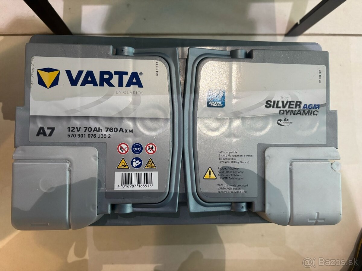 akumulátor Varta Silver Dynamic AGM 70Ah