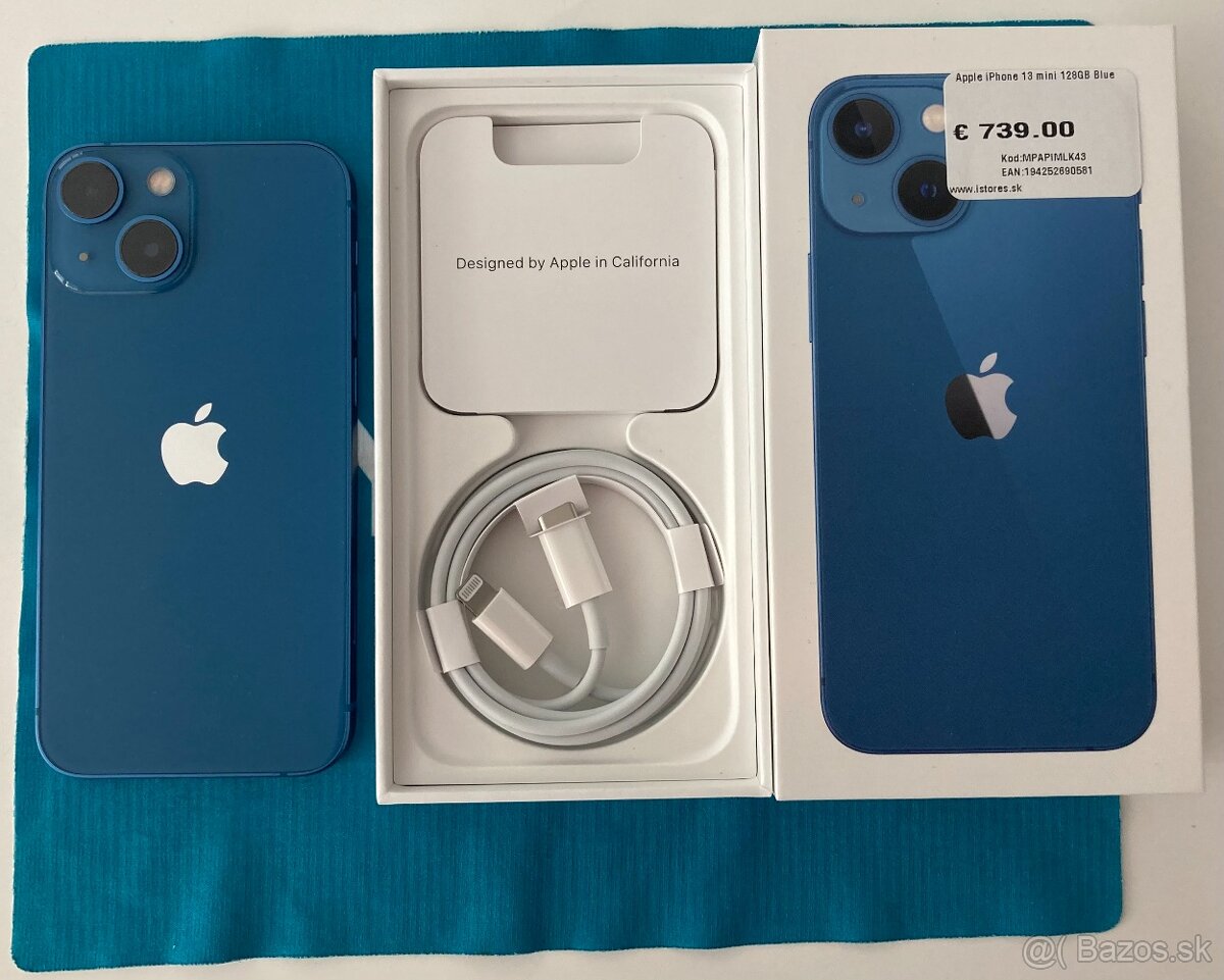 Predam APPLE IPHONE 13 MINI 128GB BLUE- Top stav