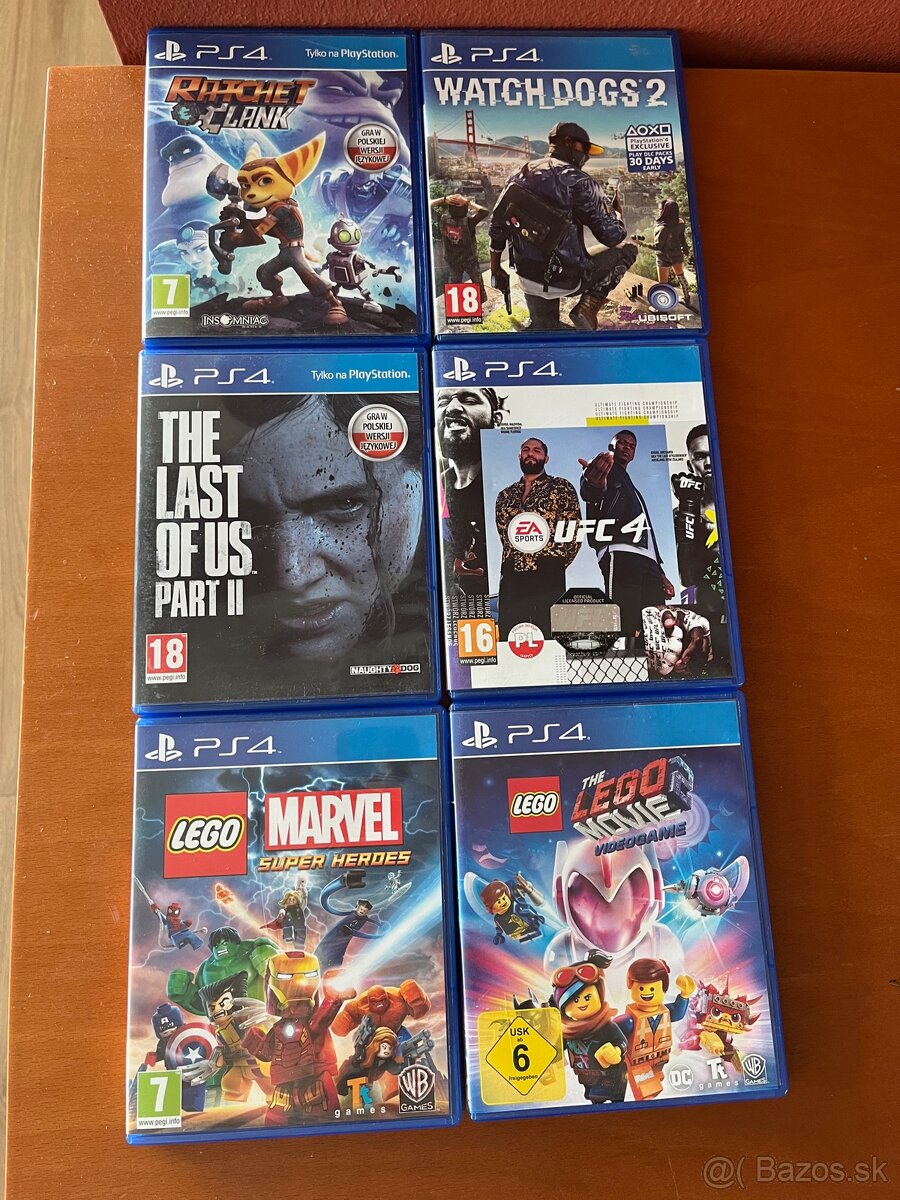 Hry na PS4 - UFC 4, last of US, lego