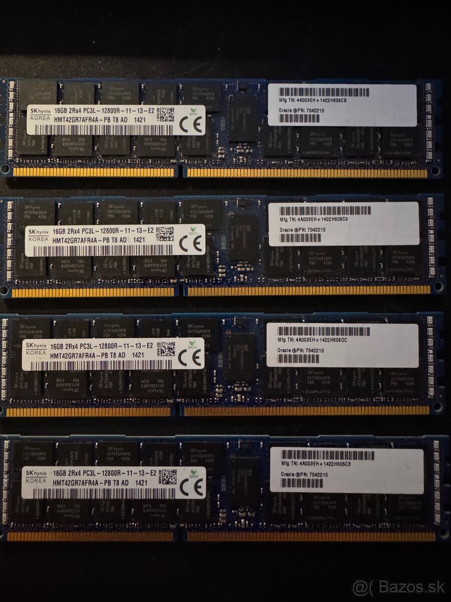 ECC DDR3 a DDR3L 16GB Serverové RAM