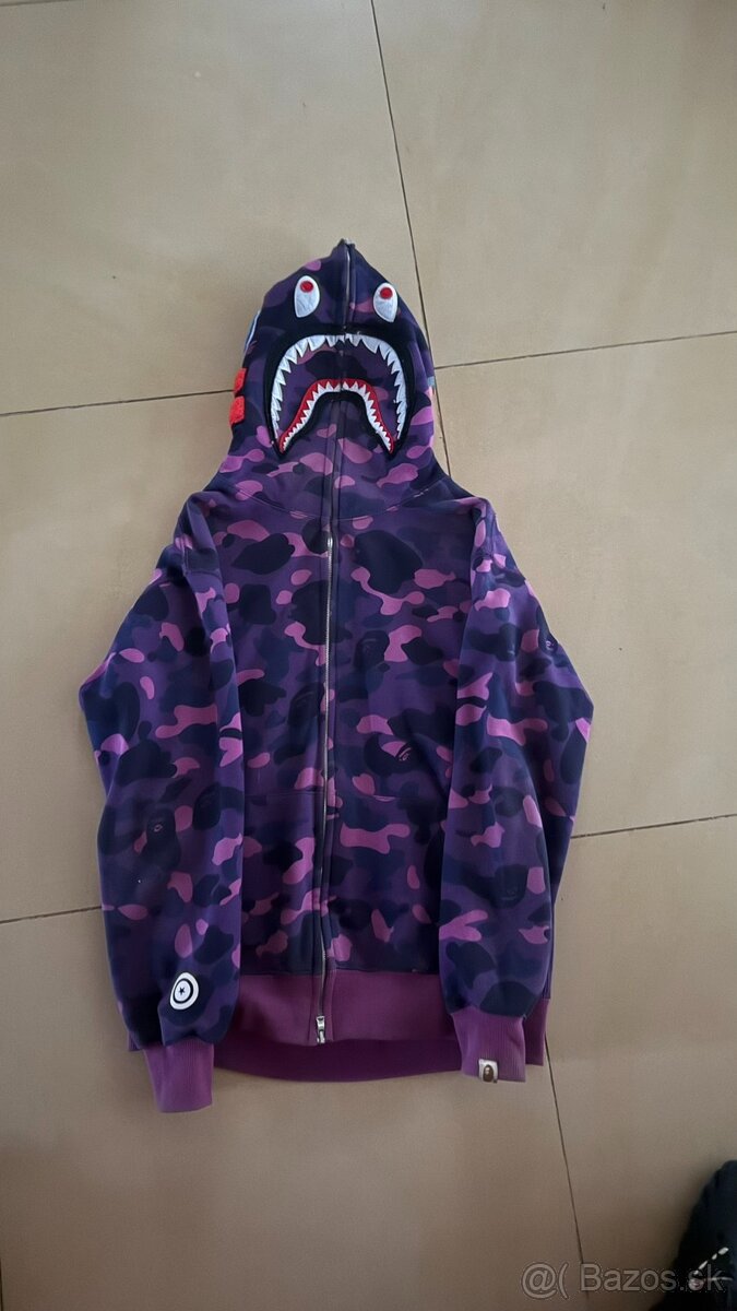 BAPE mikina fialova