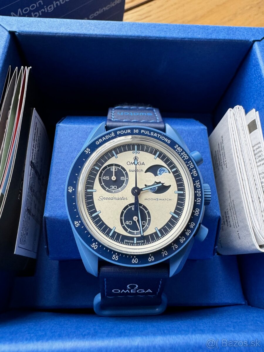 Omega Swatch Moonswatch Super Blue Moonphase