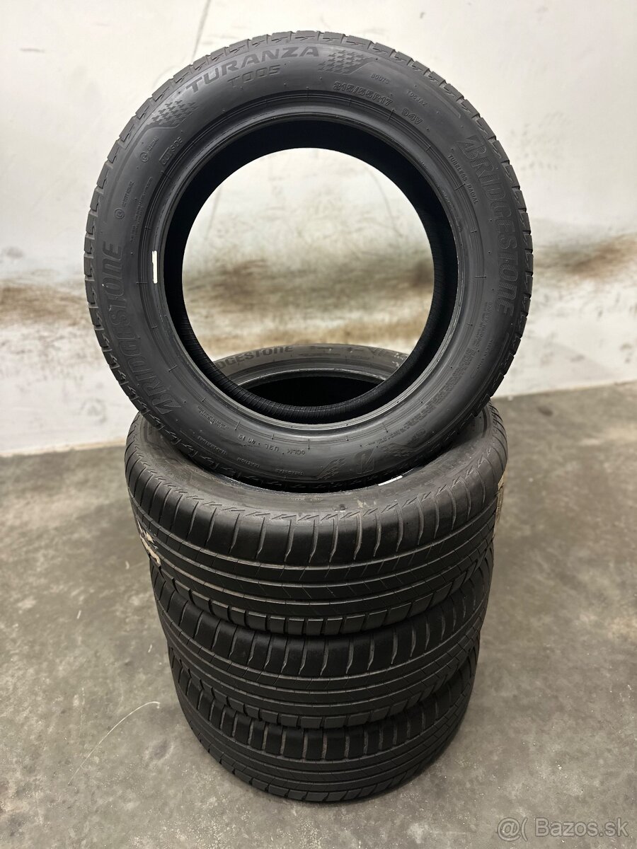 Letné pneumatiky 215/55/17 Bridgestone Turanza T005