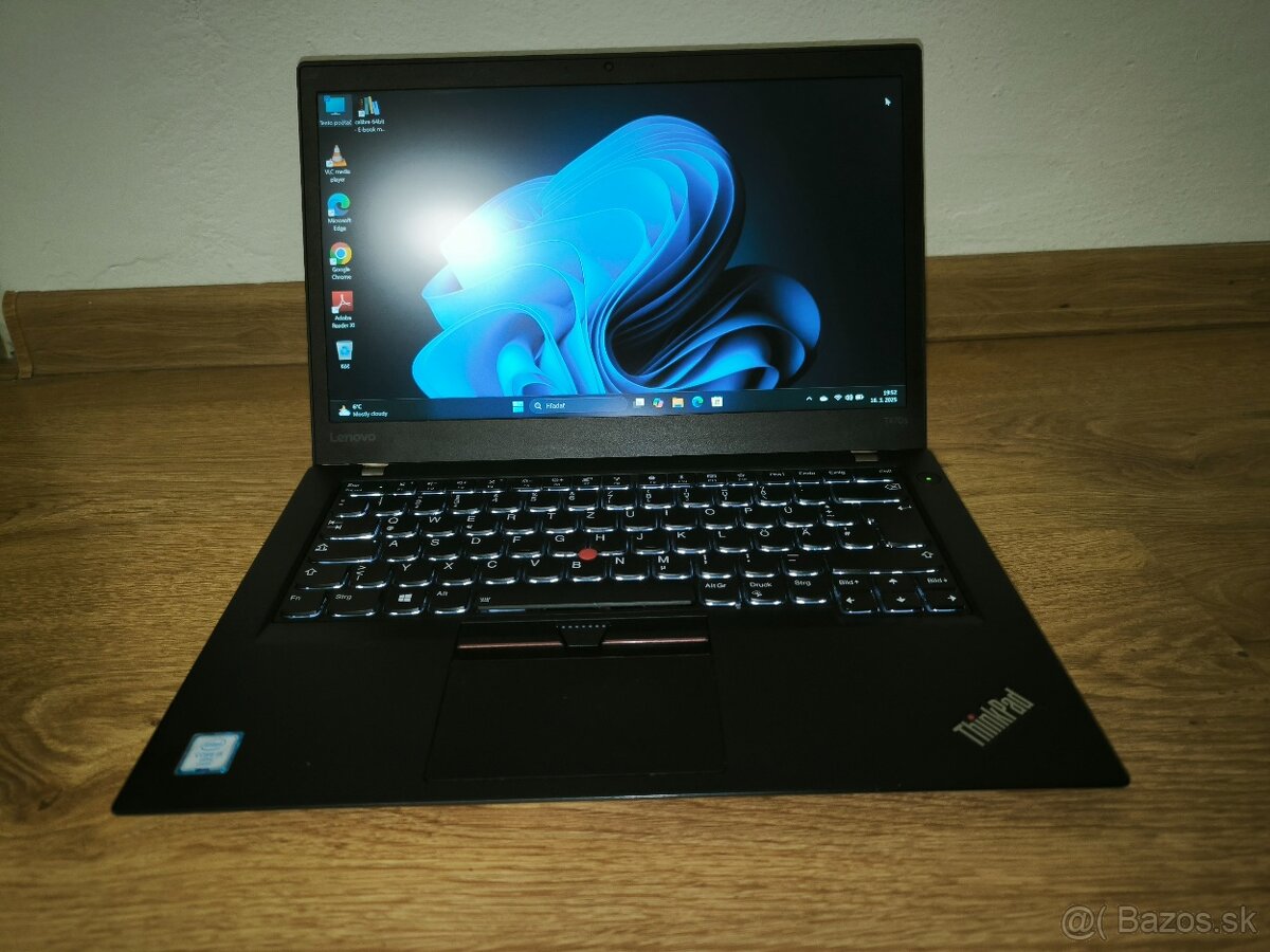 Predám notebok Lenovo T470s i5-6300U/8GB/512GB