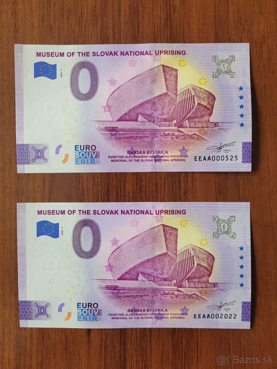 0 eurova bankovka, 0€ bankovky, 0 eurové bankovky SNP