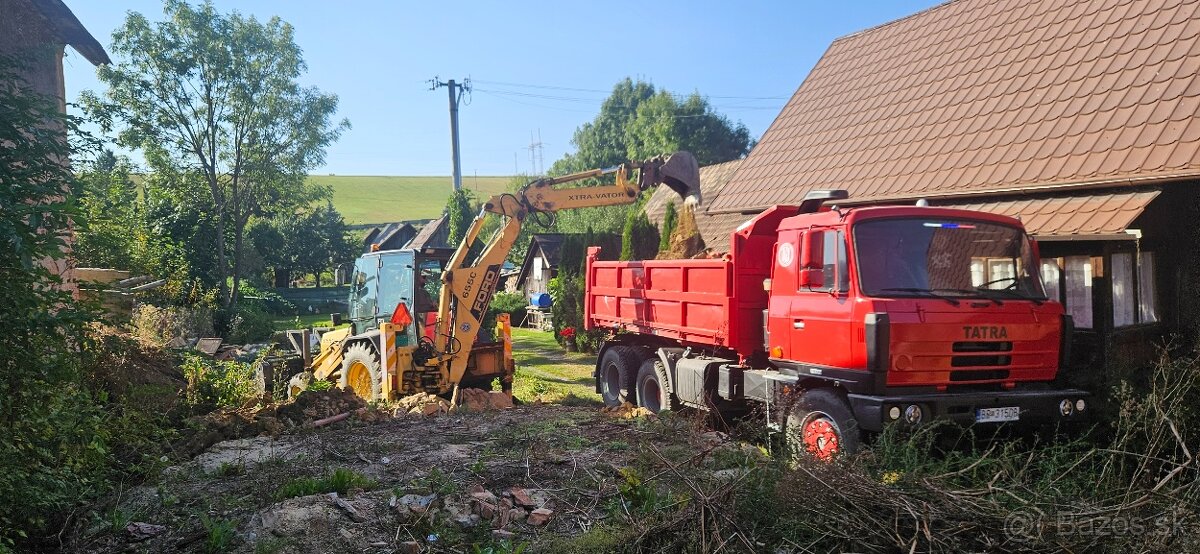 Zemné a výkopové práce,dovoz sypkých materiálov