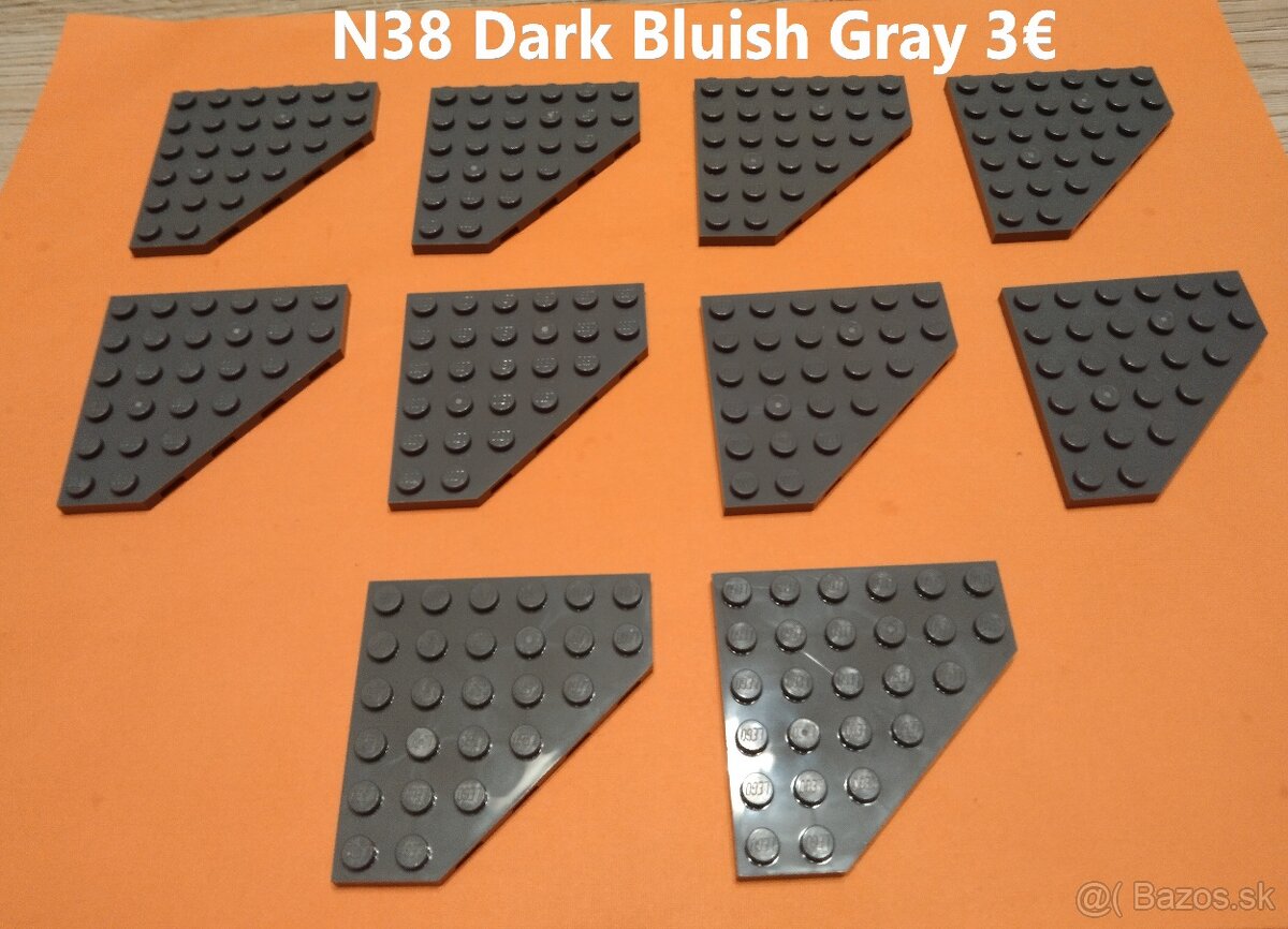 N38 Lego® Diely, Dark Bluish Gray (ako nové)