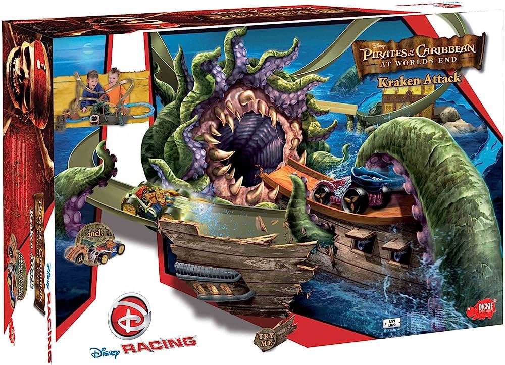 Autodráha piráti z karibiku kraken attack disney