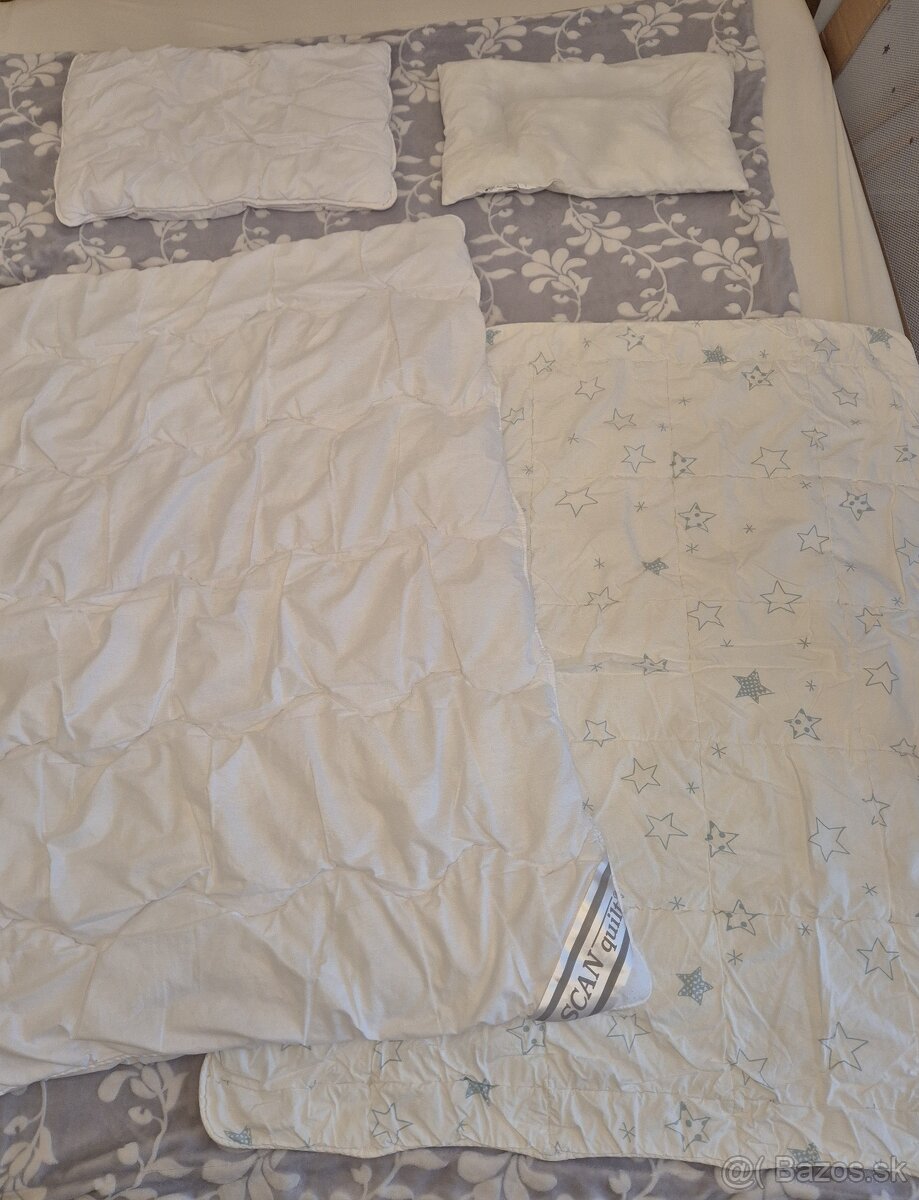 SCANquilt detský paplón 90x130 s vankúšom a 2ks obliečky