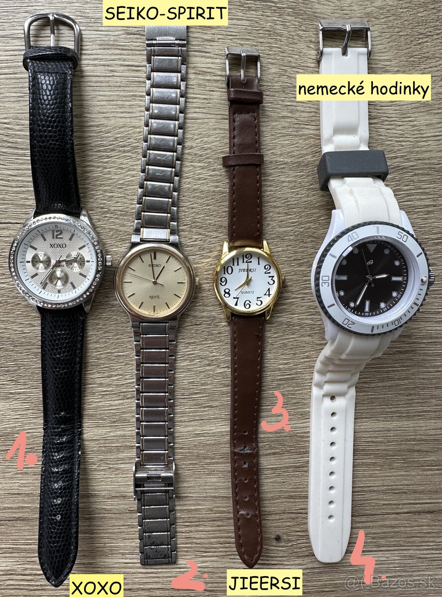 Hodinky XoXo, Seiko,Jieersi a nemecké