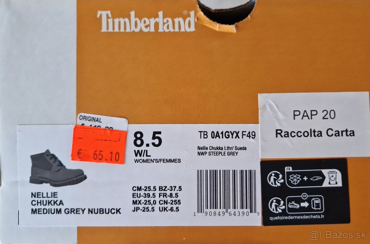 Timberland Topánky Sivé 39,5