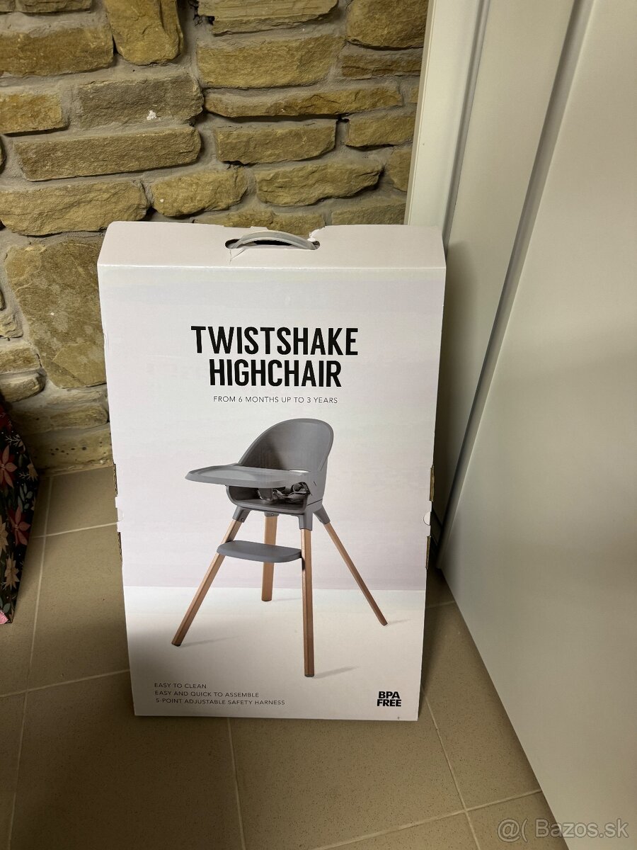 Detska vysoká stolička na kŕmenie twistshake