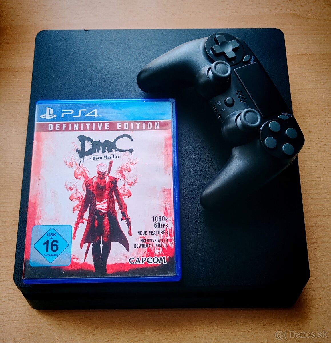 PS4 Slim ( 1TB), Bezdrôtový ovládač , Devil May Cry