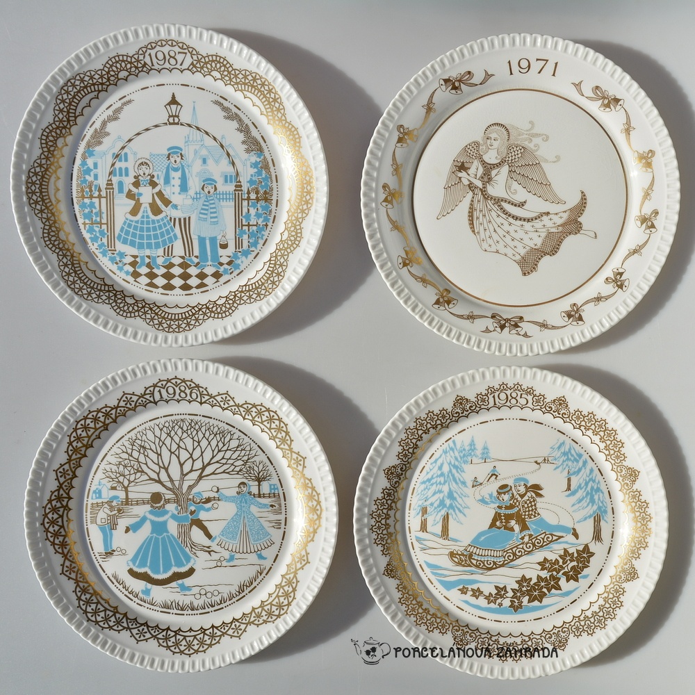 Vianoce - 5 ks Porcelánové taniere z Anglicka