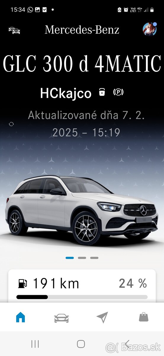 Predám mercedes GLC 300 d4matik