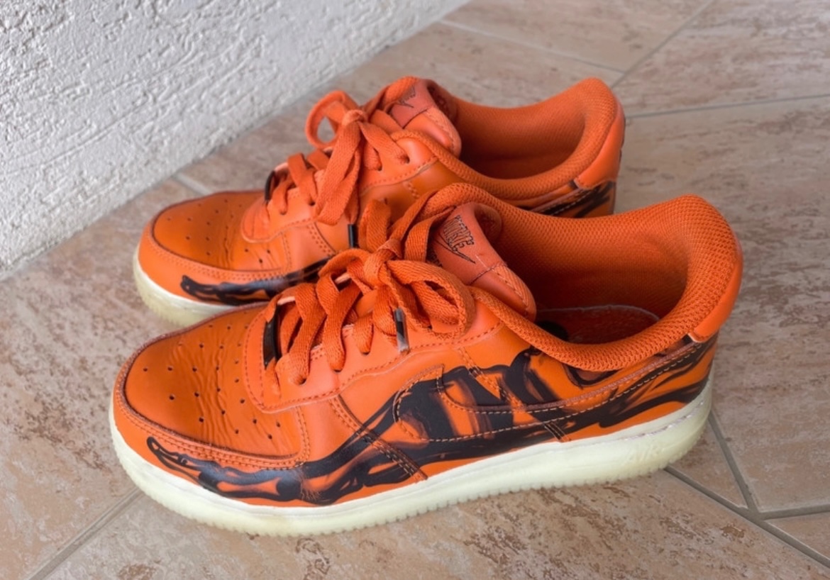 Nike Air Force 1 Low orange skeleton