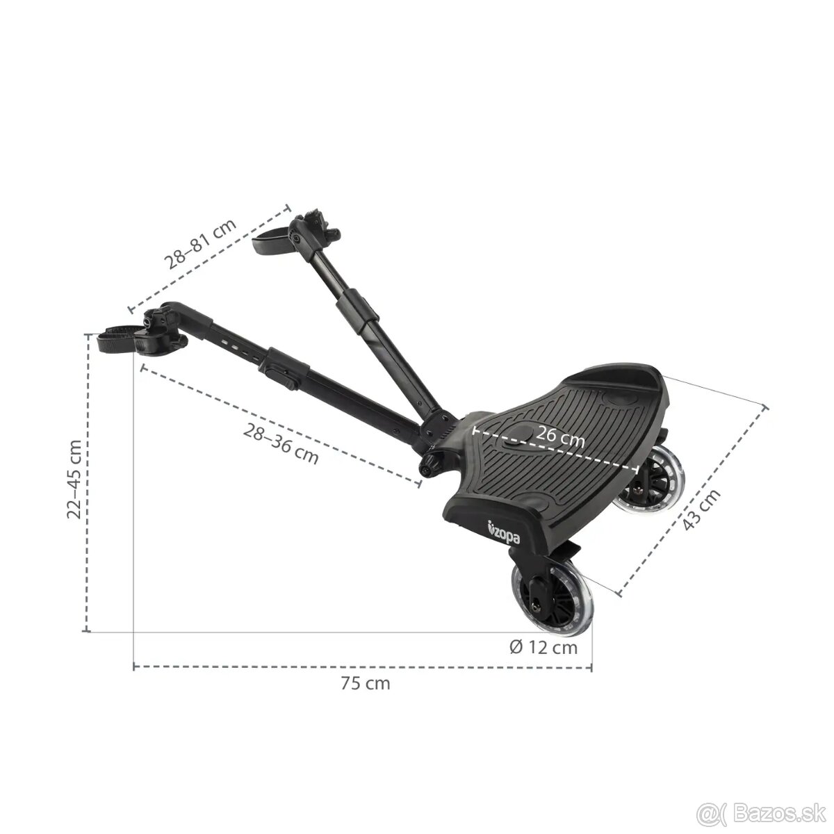 ZOPA Stupátko Segboard 2, Black