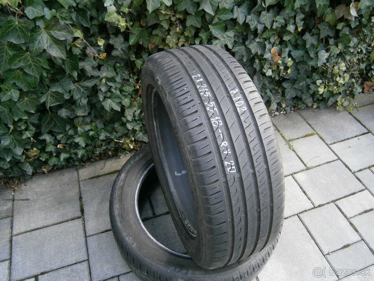 Predám 2x letné pneu Barum 215/55 R18 99VXL