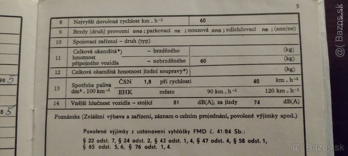 Predám pre zberateľo veľký a malý TP Simson