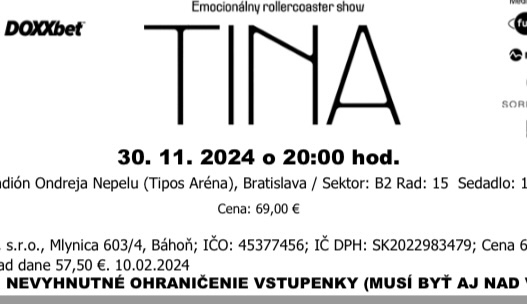 TINA KONCERT - 30. 11. 2024