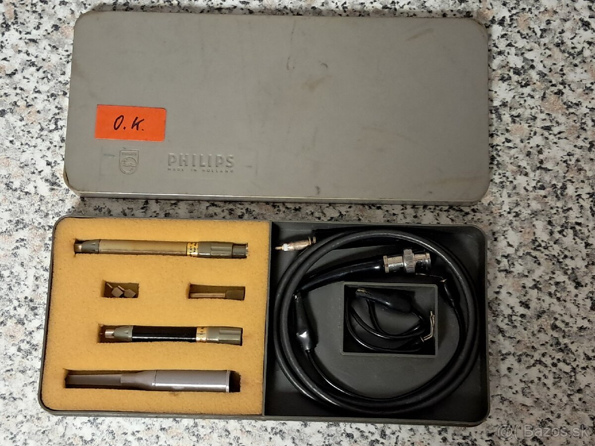 Osciloskopická sonda Philips + príslušenstvo