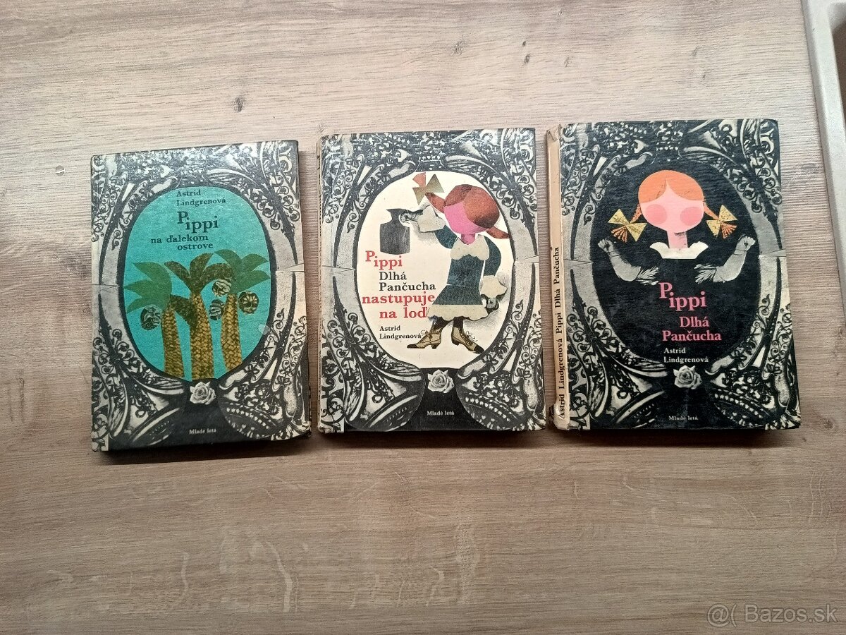 3x Pippi Dlhá Pančucha 1968, 1970, 1971