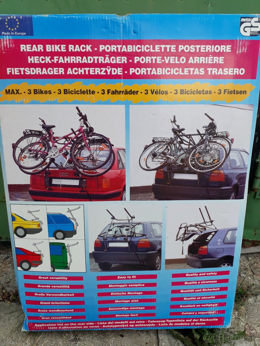 Nosič na 3 bicykle na auto