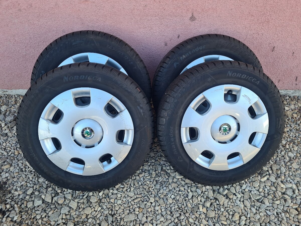 165/70 R14 Matador Nordica zimné +disky 5x100 R14