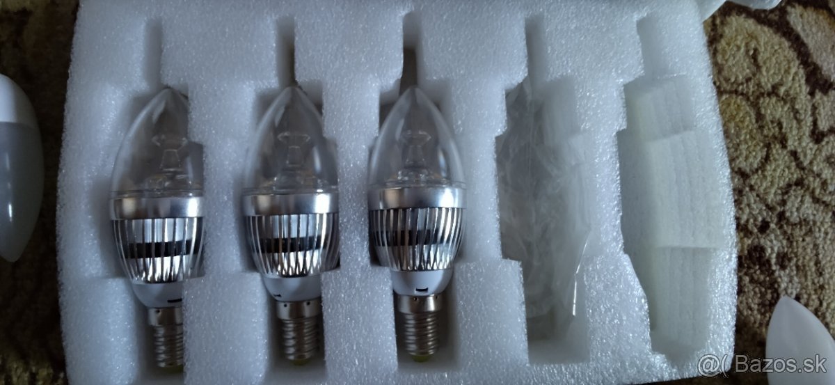 8x LED 3W teplá biela E14