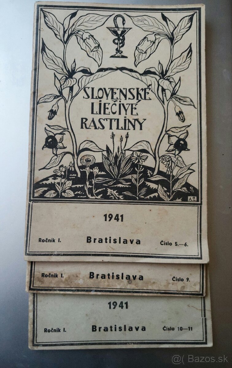 Slovenské liečivé rastliny časopis 1941 Slovenský Štát